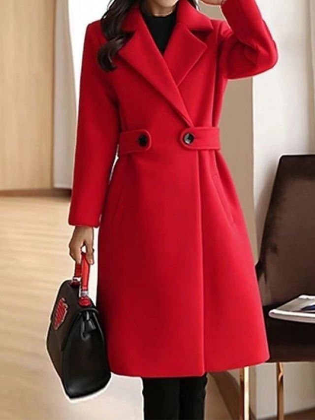 Severine | Women's Longline Wrap Coat with Oversized Buttons