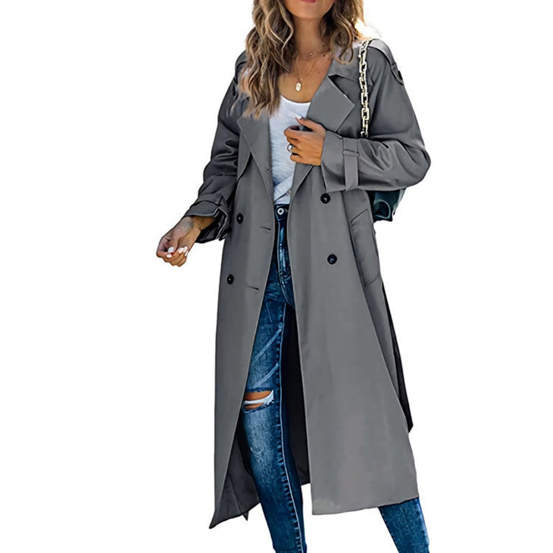 Viviane | Women's Longline Belted Trench with Tie Waist