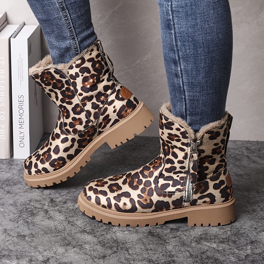 Hedwige | Women's Pile-Lined Ankle Boots with Buckle Strap