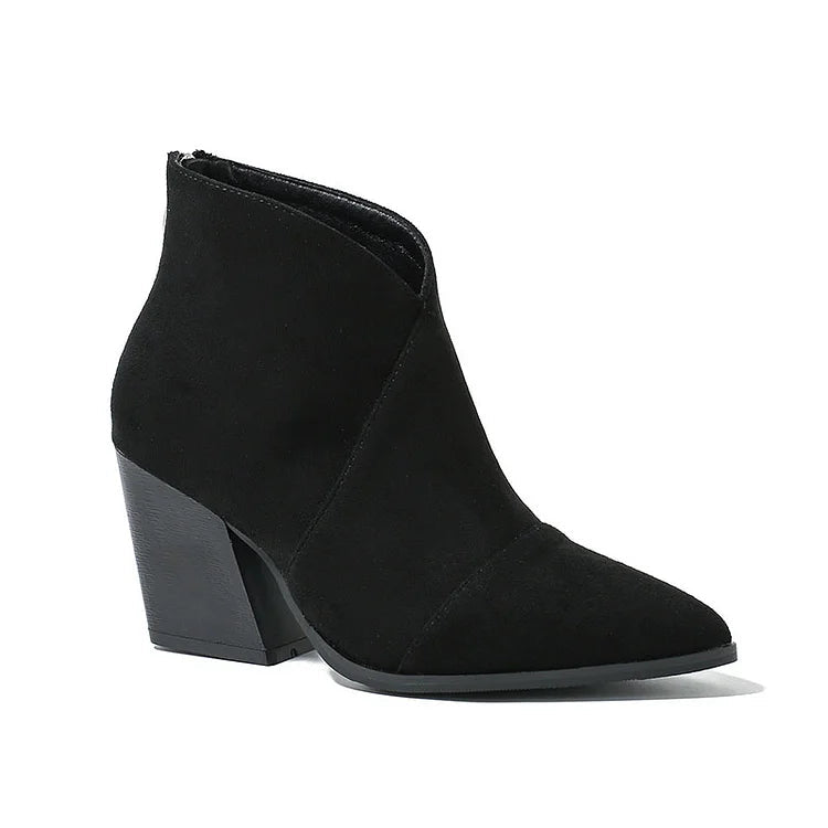 Sophia | Pointed Ankle Boot with Suede Effect