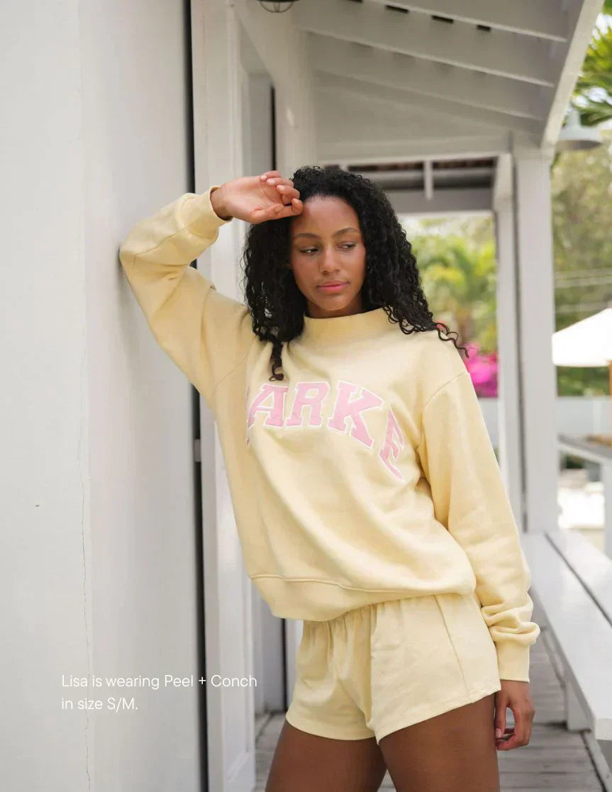 Varsity Sweatshirt Set Peel with Conch Letters