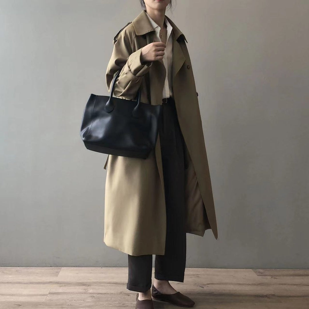 Berenice | Women's Belted Double-Breasted Trench Coat with Storm Flap