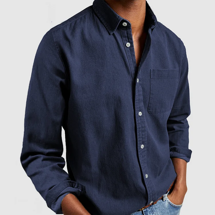 Men's Casual Shirt with Comfort Features