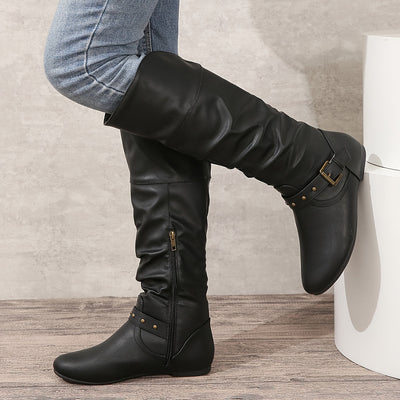 Sophie | Women's Knee-High Boots with Side Zipper