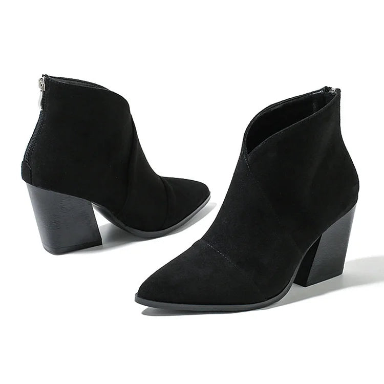 Sophia | Pointed Ankle Boot with Suede Effect
