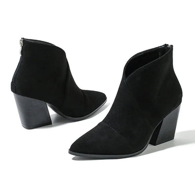 Sophia | Pointed Ankle Boot with Suede Effect