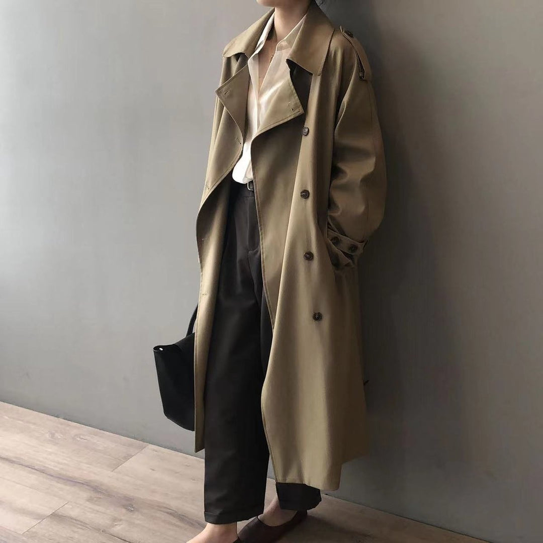 Berenice | Women's Belted Double-Breasted Trench Coat with Storm Flap