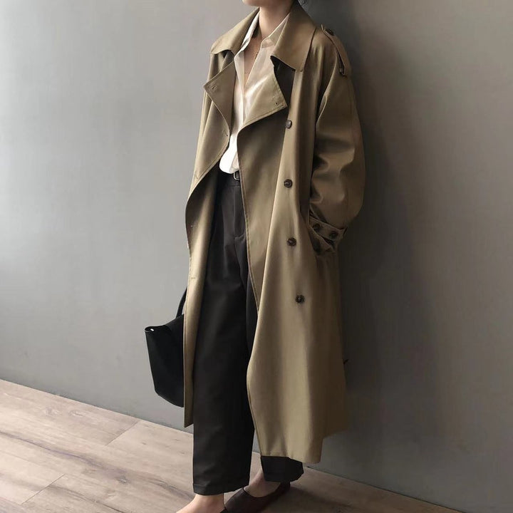 Berenice | Women's Belted Double-Breasted Trench Coat with Storm Flap
