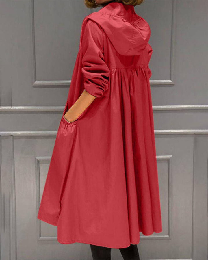 Charlotte | Women's Longline Hooded Anorak with Drawcord Waist