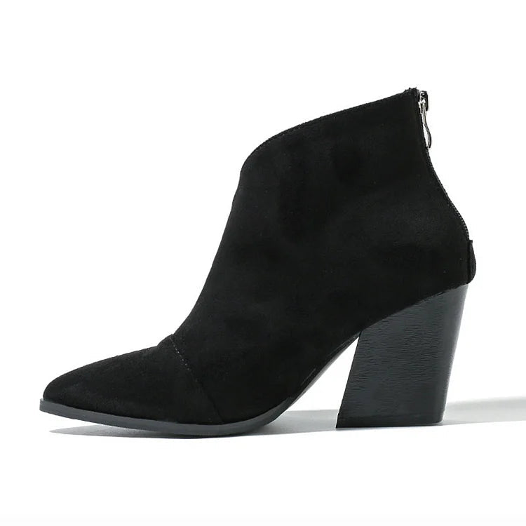 Sophia | Pointed Ankle Boot with Suede Effect