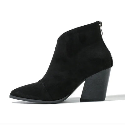 Sophia | Pointed Ankle Boot with Suede Effect