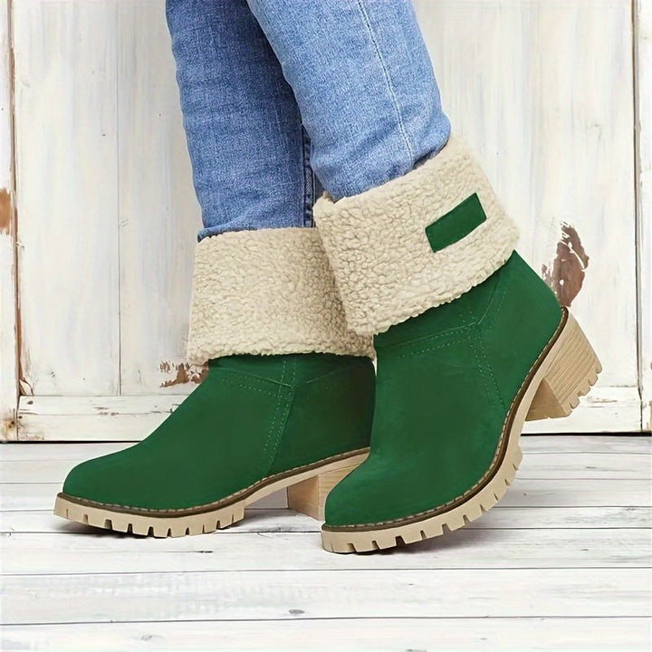 Leocadie | Women's Mid-Calf Boots with Fold-Over Cuff