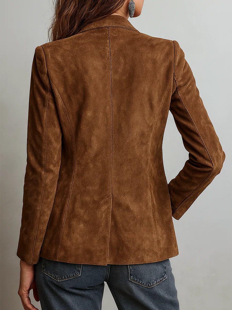 Ghislaine | Women's Button-Down Blazer with Patch Pockets
