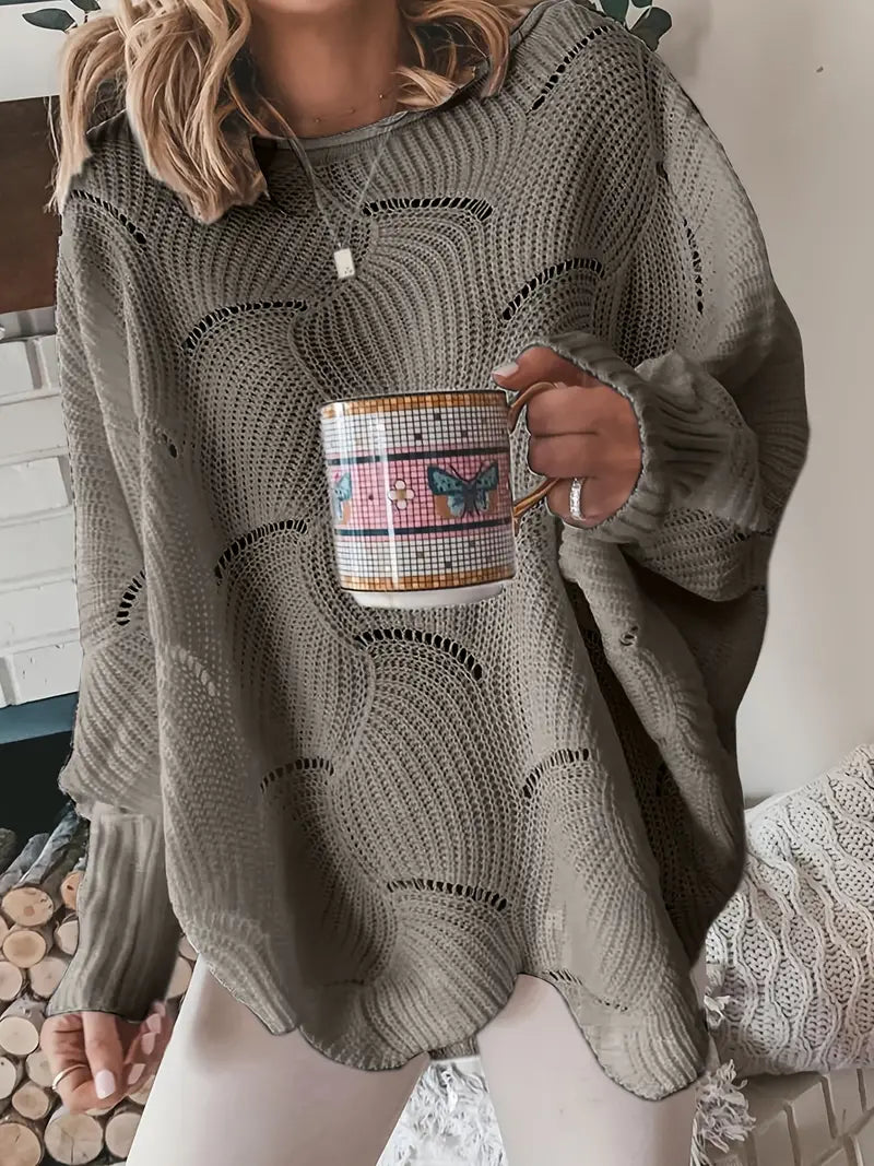 Amélie | Oversized Plain Knit Sweater