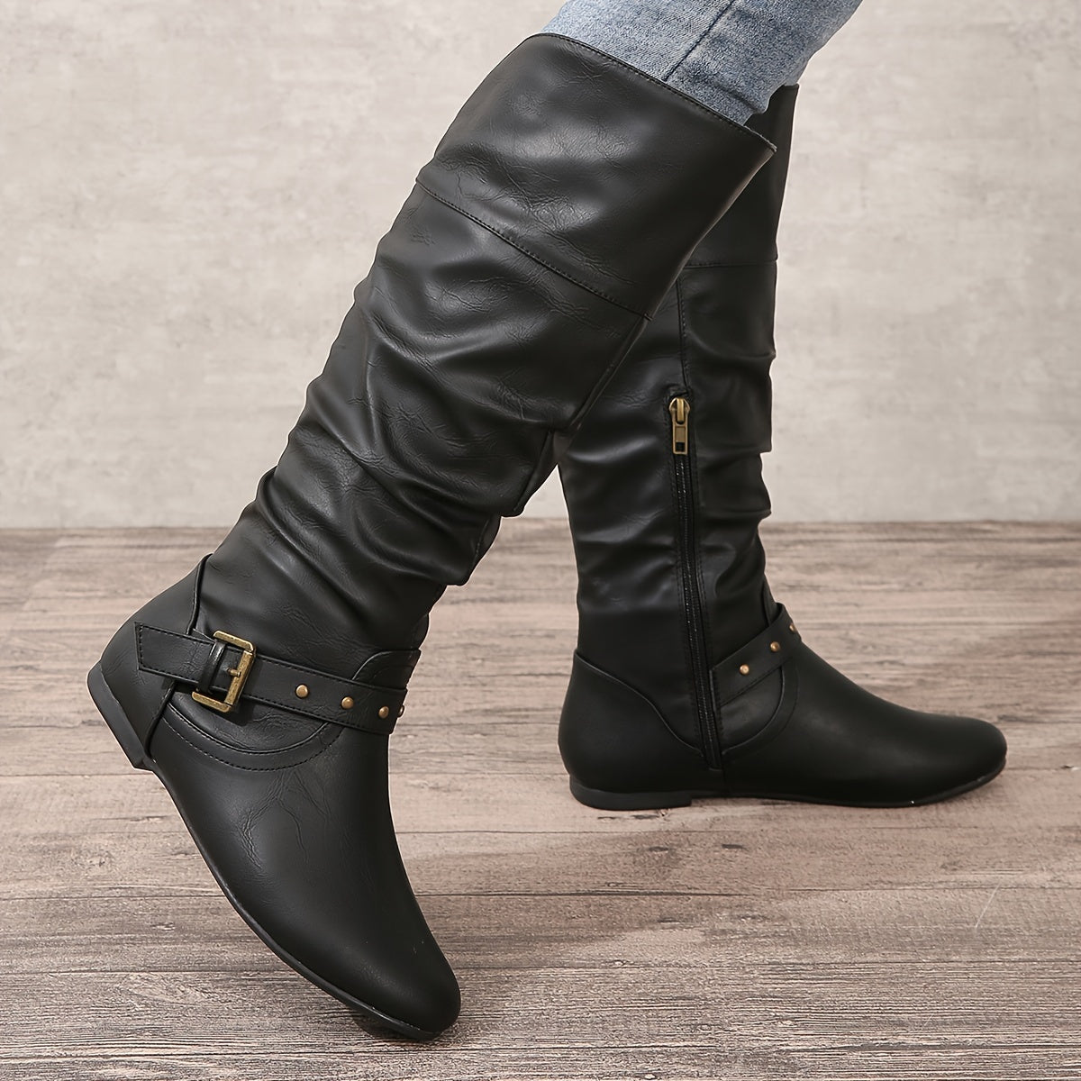 Sophie | Women's Knee-High Boots with Side Zipper