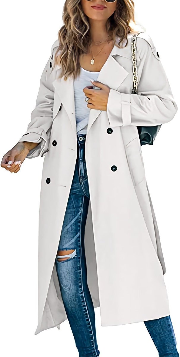 Viviane | Women's Longline Belted Trench with Tie Waist
