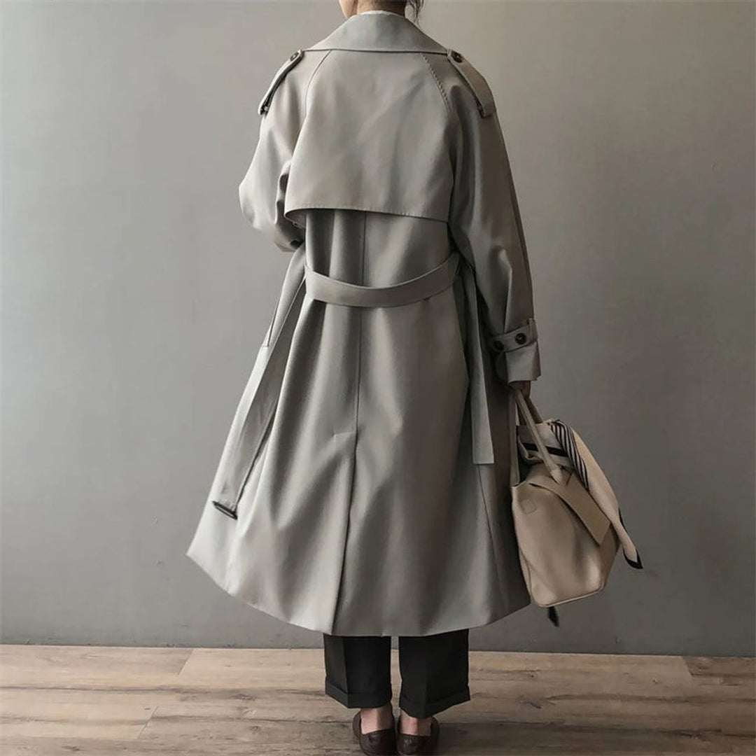 Berenice | Women's Belted Double-Breasted Trench Coat with Storm Flap