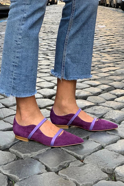 Sophia | Purple Strap Flats