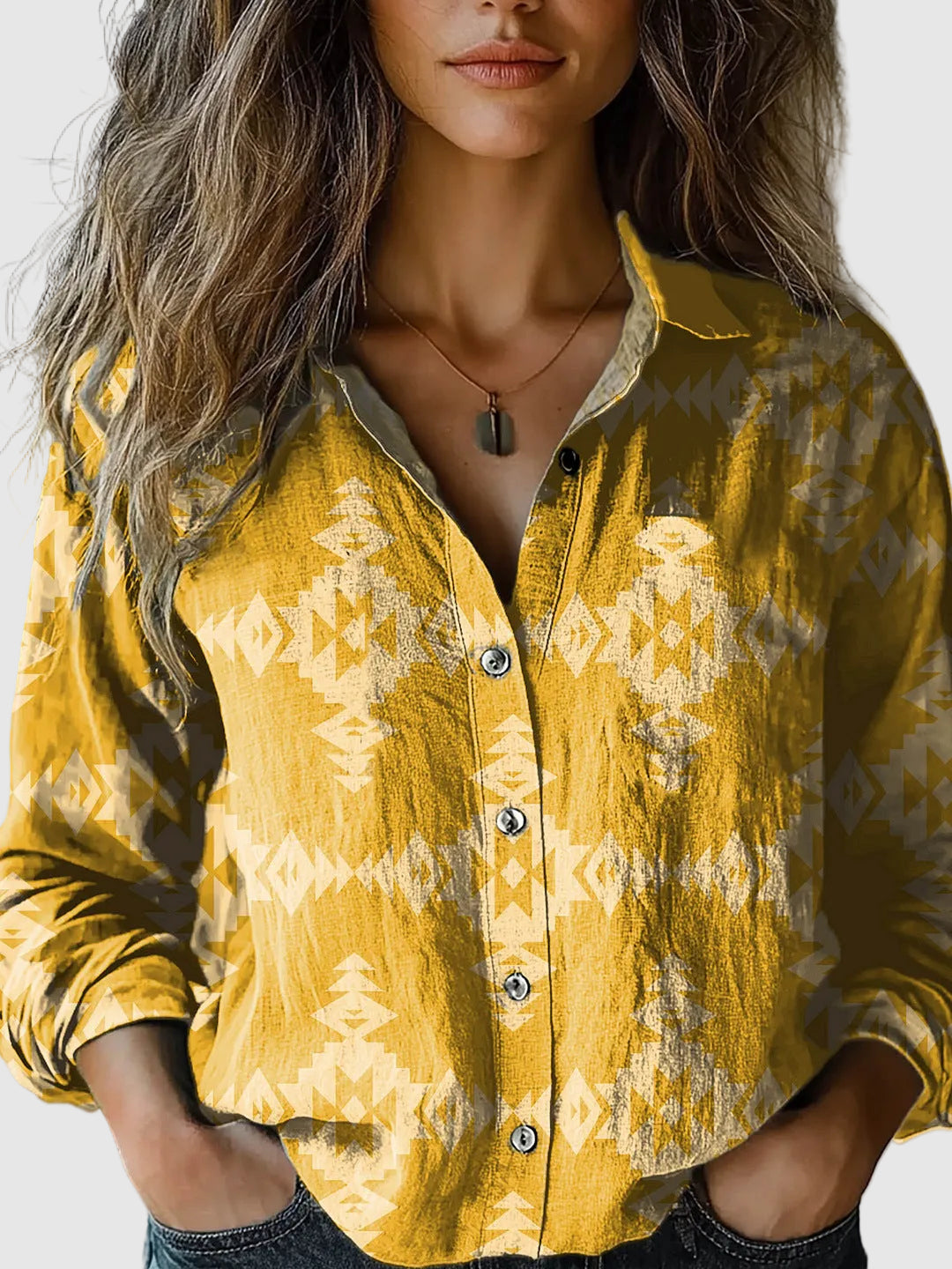 Aveline | Vintage Printed Bohemian Relaxed Blouse
