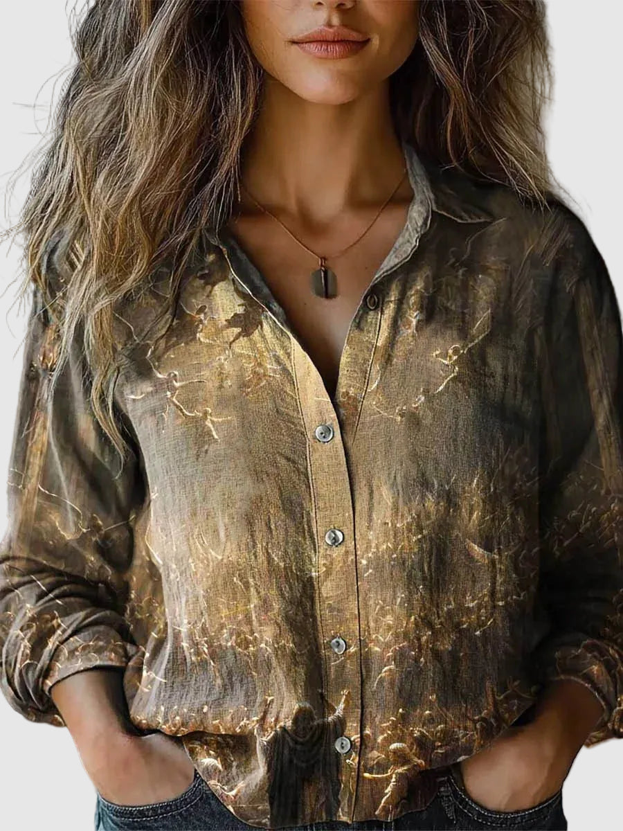 Aveline | Vintage Printed Bohemian Relaxed Blouse