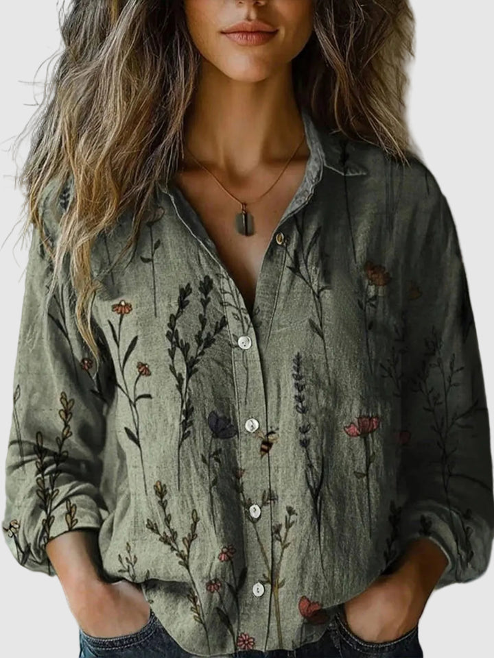 Aveline | Vintage Printed Bohemian Relaxed Blouse