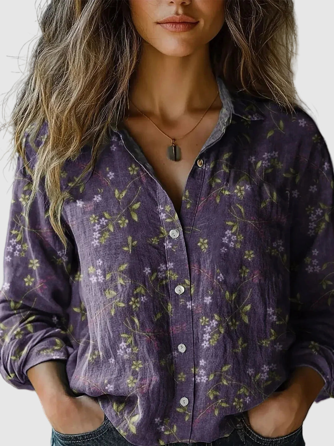 Aveline | Vintage Printed Bohemian Relaxed Blouse