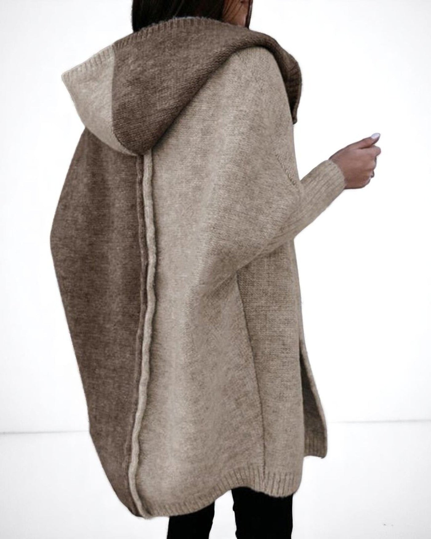 Leah Oversized Two-Tone Knit Cardigan | Cardigan