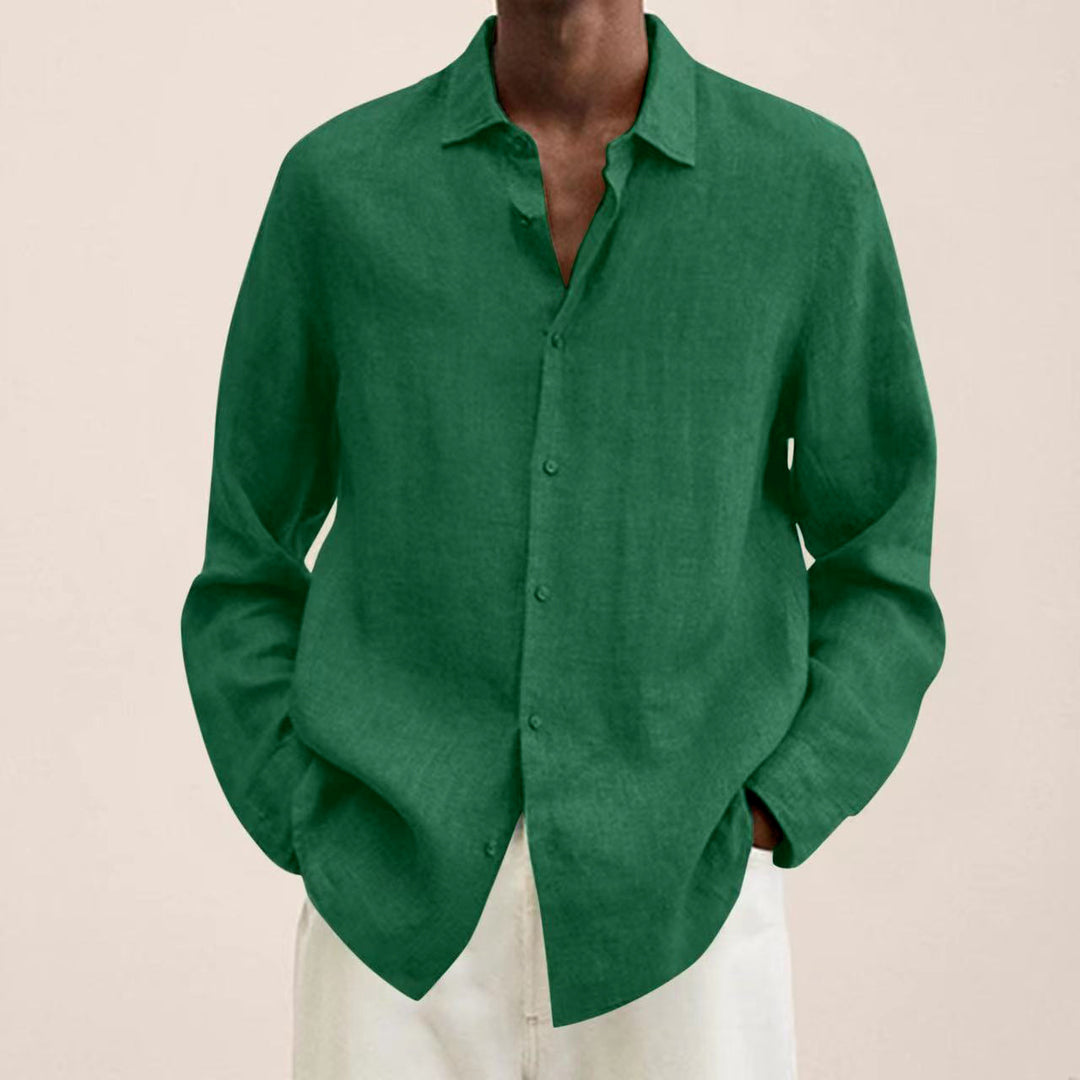 Chen | Lightweight Linen Blend Classic Collar Shirt