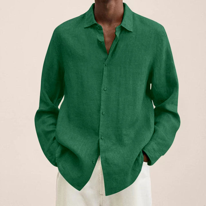Chen | Lightweight Linen Blend Classic Collar Shirt