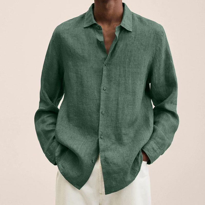 Chen | Lightweight Linen Blend Classic Collar Shirt