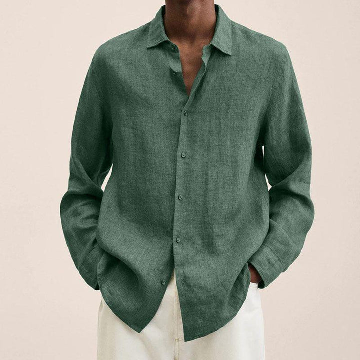 Chen | Lightweight Linen Blend Classic Collar Shirt