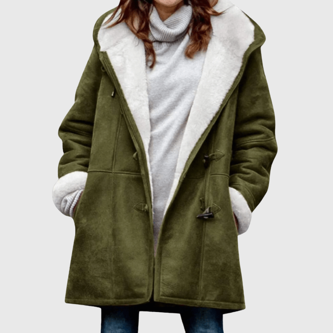 Bastienne | Women's Hooded Zip Coat with Pile Lining