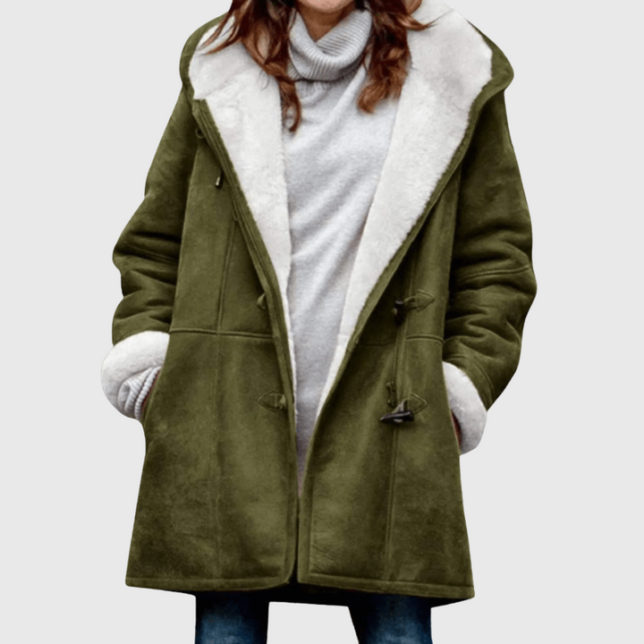 Bastienne | Women's Hooded Zip Coat with Pile Lining