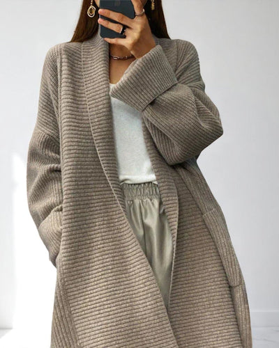 Amira Elegant Knit Cardigan | Cardigan with Ribbed Pattern