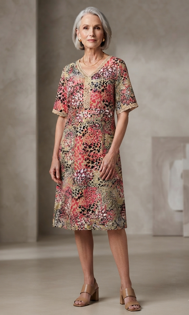 Emmanuelle | Delicate Floral Print Flowing Midi Dress
