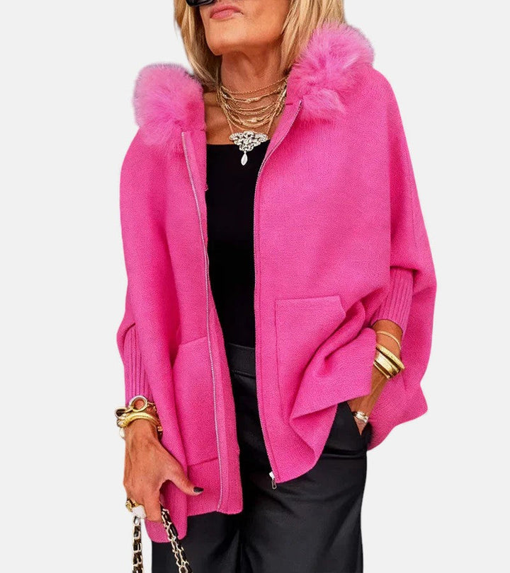 Yolande | Women's Hooded Cape with Patch Pockets