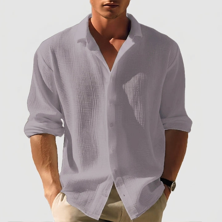 Zander | Casual Waffle Knit Button Down Shirt