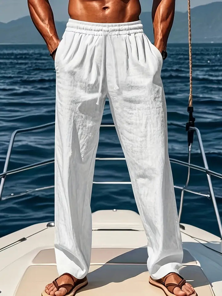 Men's Linen Trousers with Airy, Loose Fit
