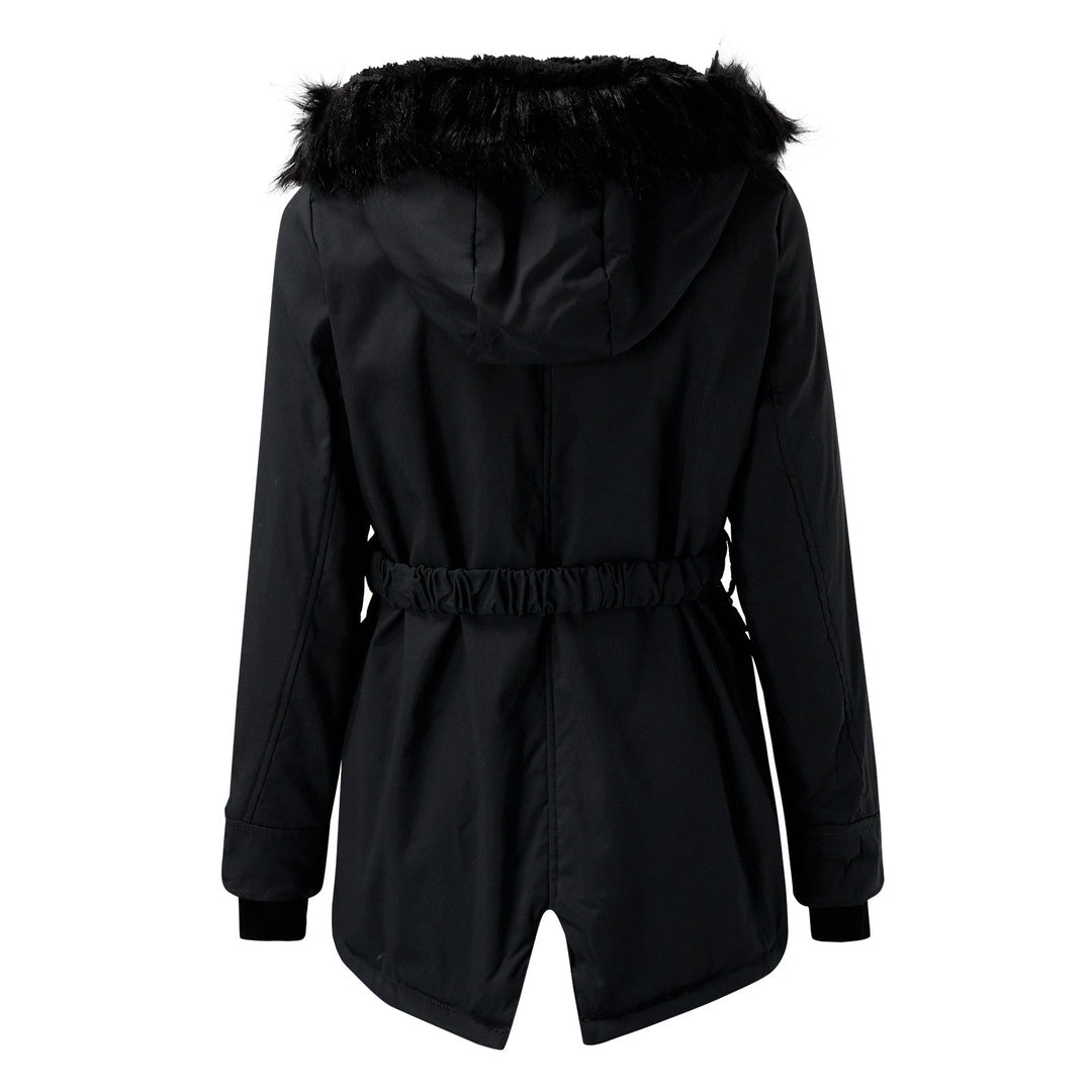 Women's Thick Hooded Parka Coat with Cold Weather Insulation