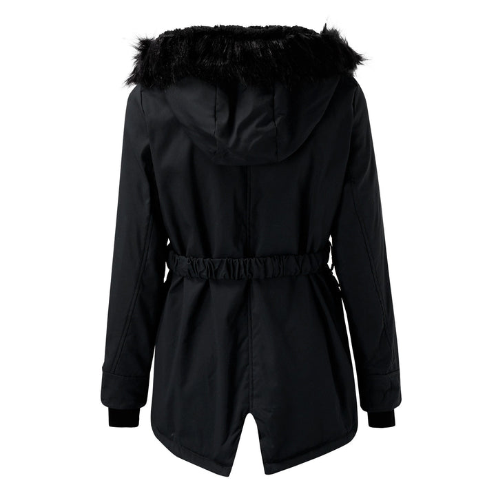 Women's Thick Hooded Parka Coat with Cold Weather Insulation