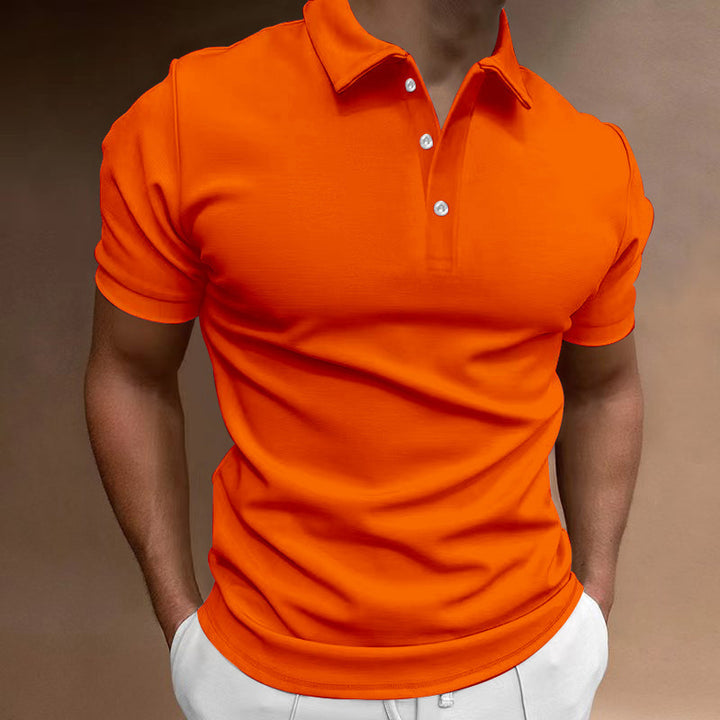 Laurence | Textured Pique Knit Short Sleeve Polo Shirt