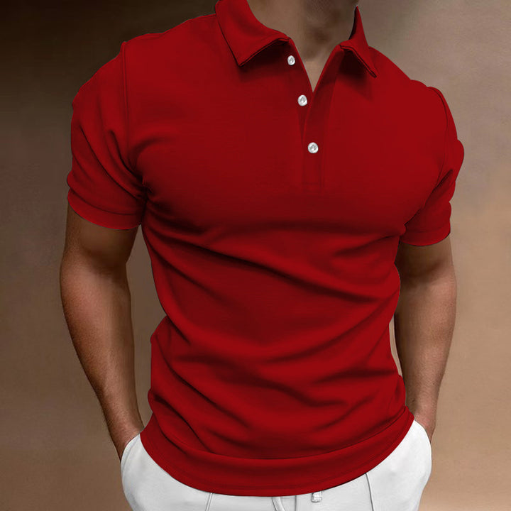 Laurence | Textured Pique Knit Short Sleeve Polo Shirt