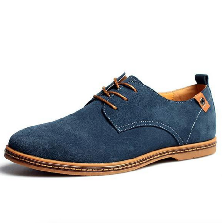 Men's Oxford Shoes with Lace-Up Style and Stitching
