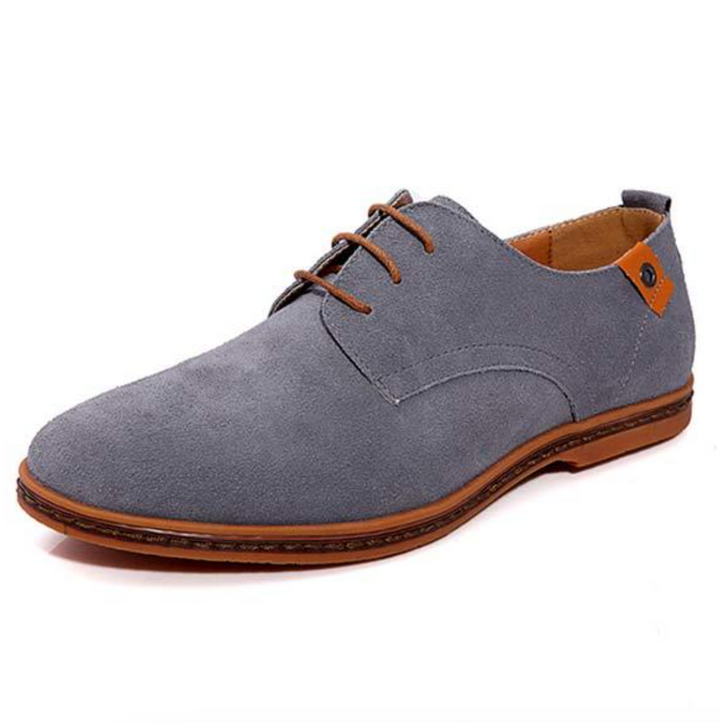 Men's Oxford Shoes with Lace-Up Style and Stitching