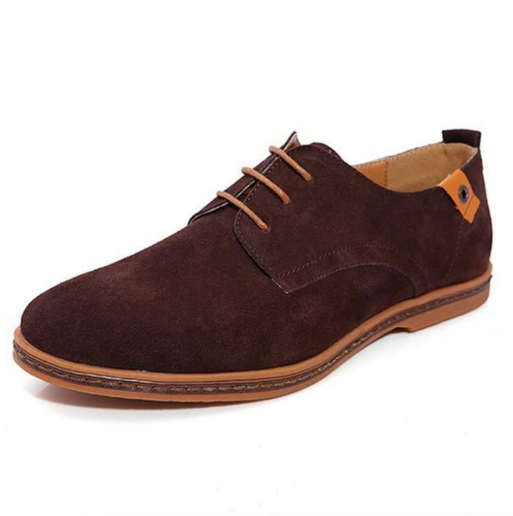 Men's Oxford Shoes with Lace-Up Style and Stitching