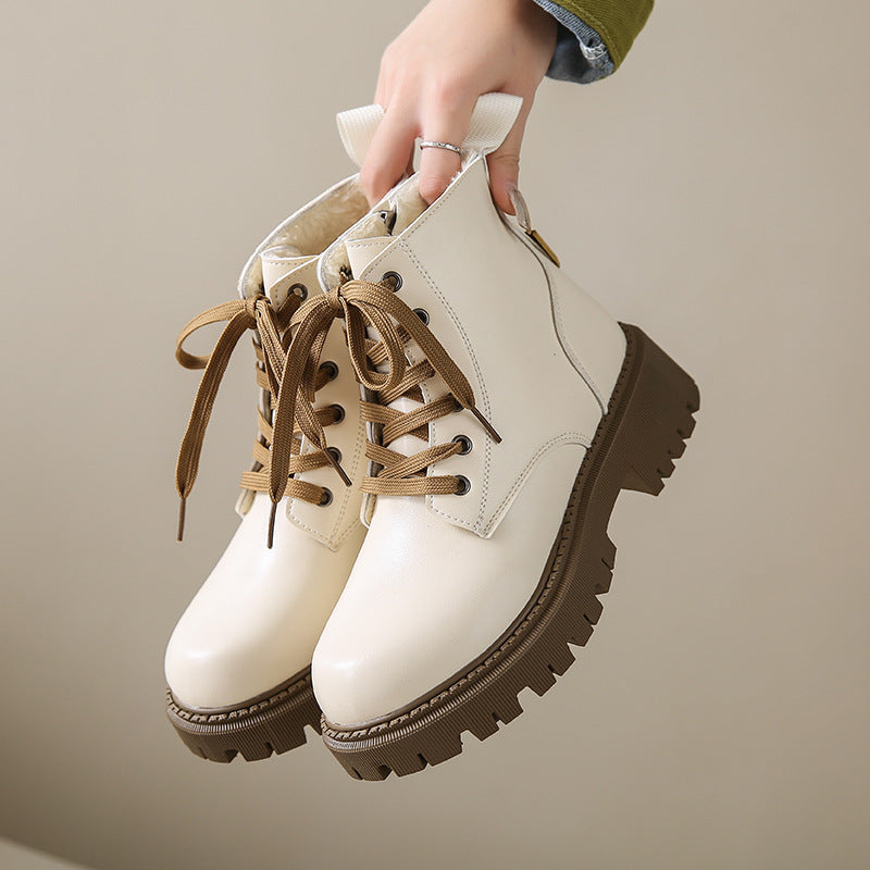 Clara | Fleece Lined Combat Boots