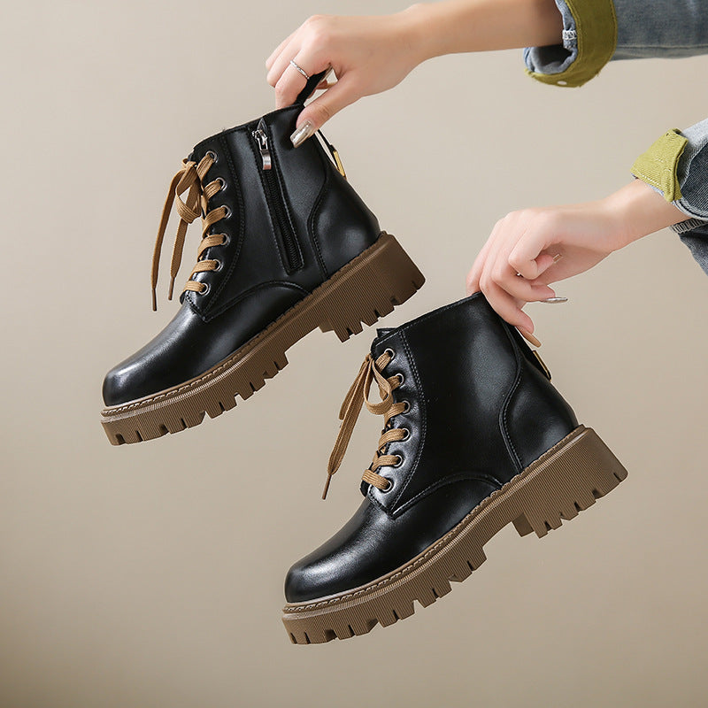 Clara | Fleece Lined Combat Boots