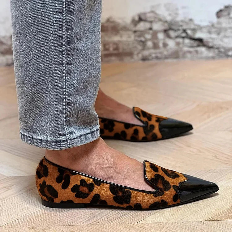 Refined Animal Print Ballet Flats