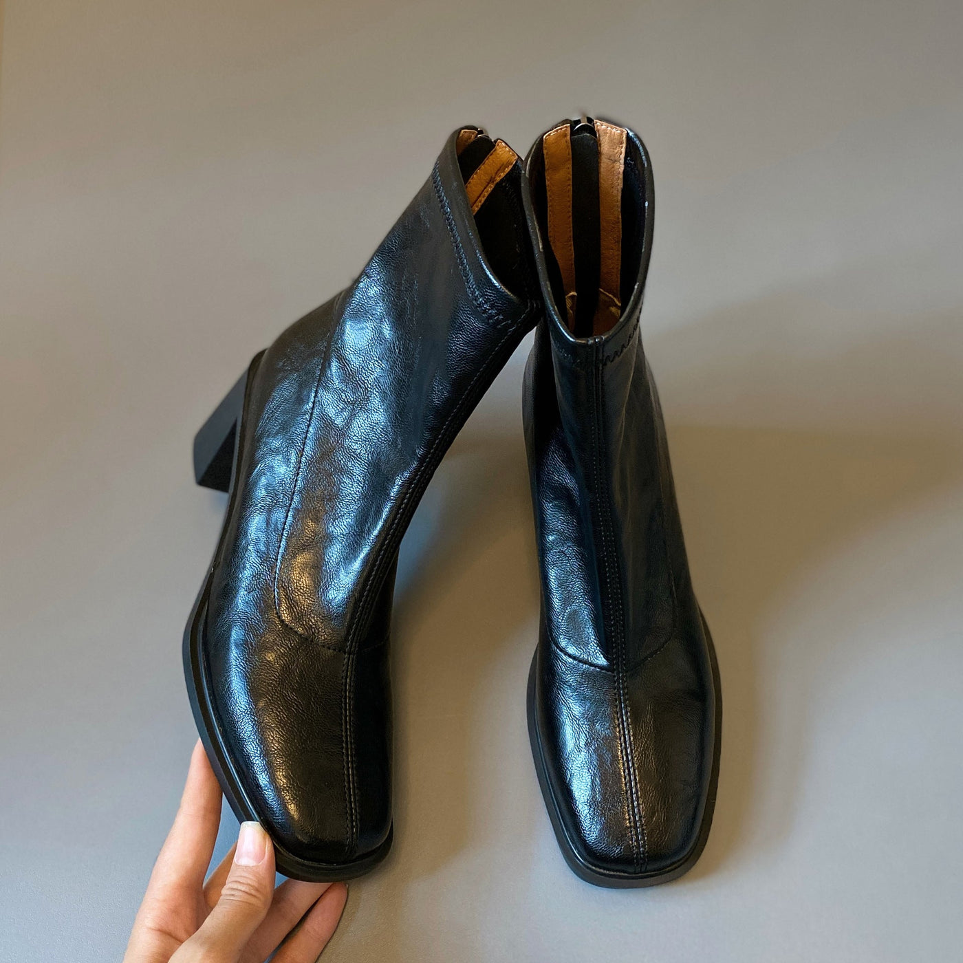 Clara | Square-Toe Block Heel Boots