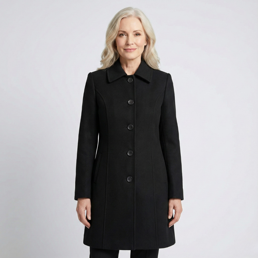 Gwenaelle | Women's Fit-and-Flare Coat with Pointed Collar